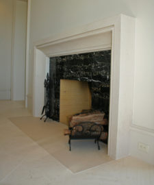 portoro fireplace hearth